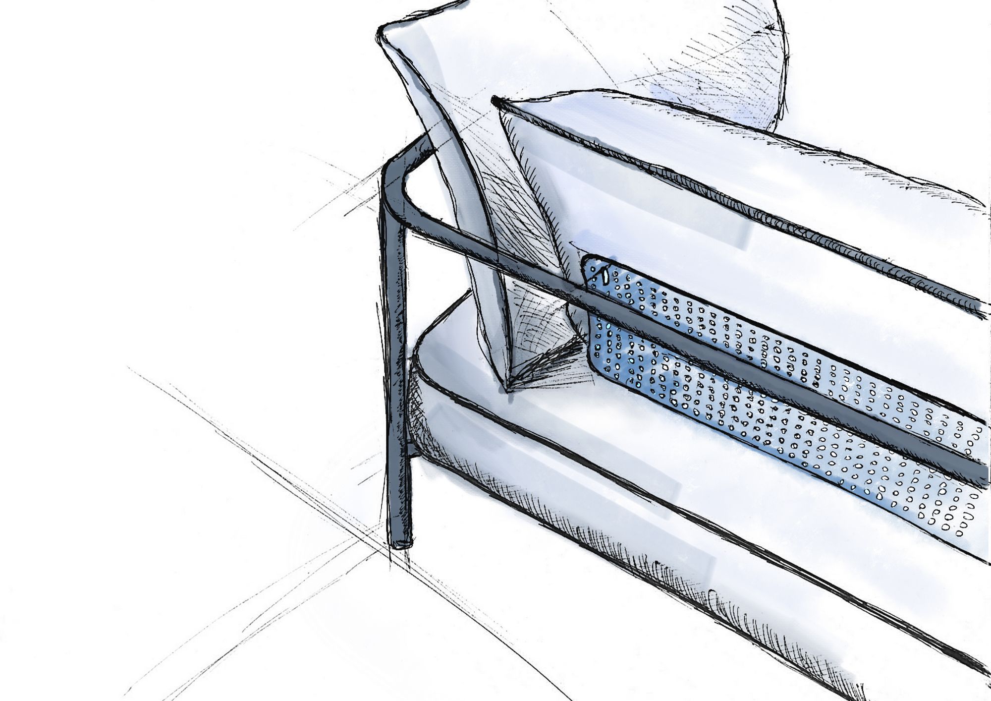 Угловой модульный садовый диван из акриловой ткани S-CAB лоскут ARCH-00069994 - Вид №21