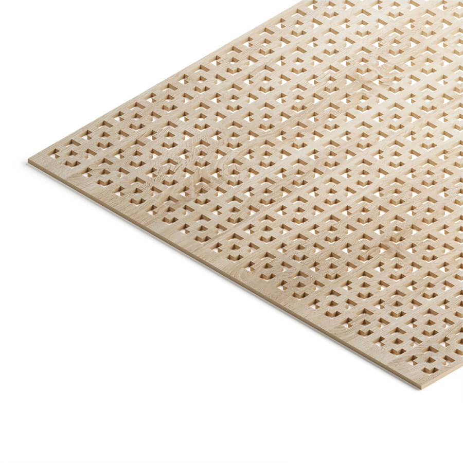 Панель декоративная перфорированная без рамки 1112х512 Дамаско Дуб Сонома STELLA (2шт) STSR-189