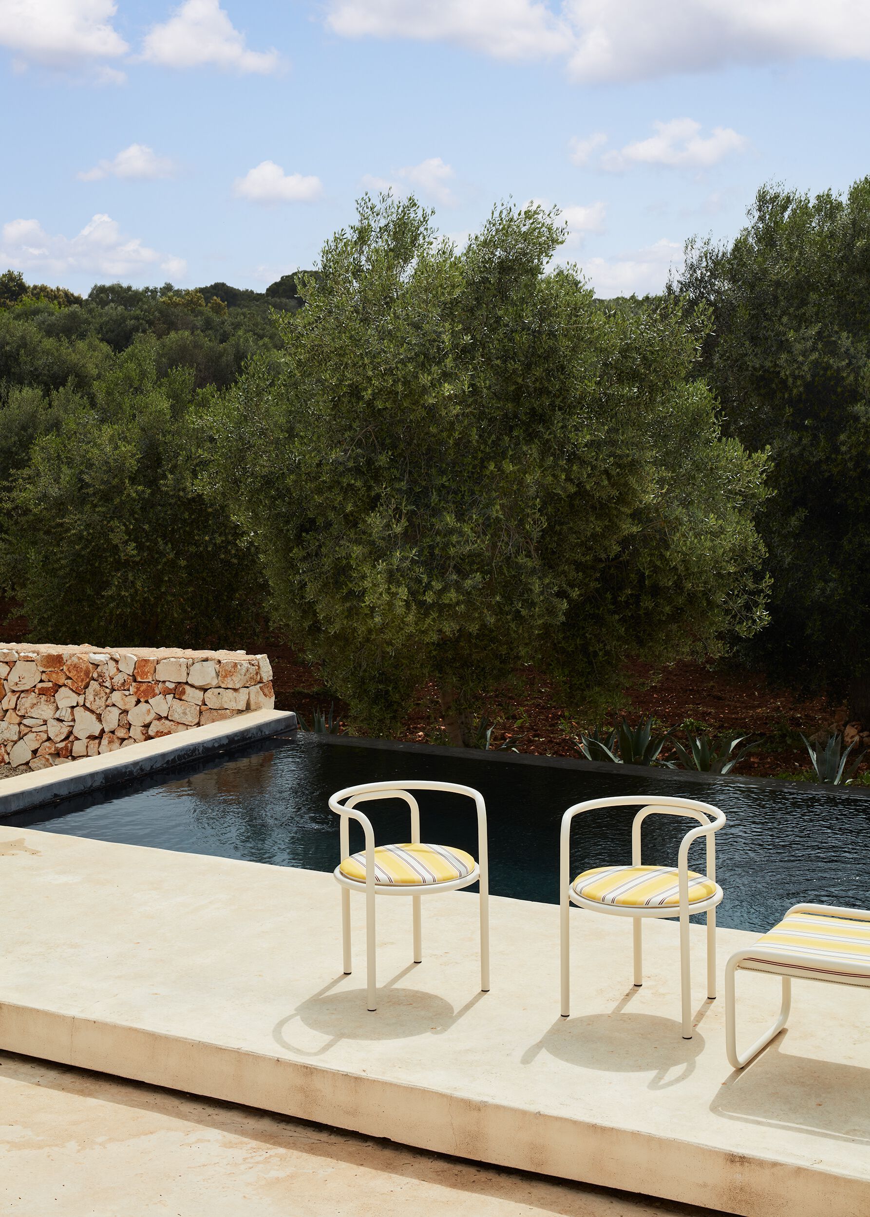 Стальной садовый стул с порошковым покрытием со встроенной подушкой Exteta Jacquemus + Exteta Special Re-Edition ARCH-00035051 - Вид №9