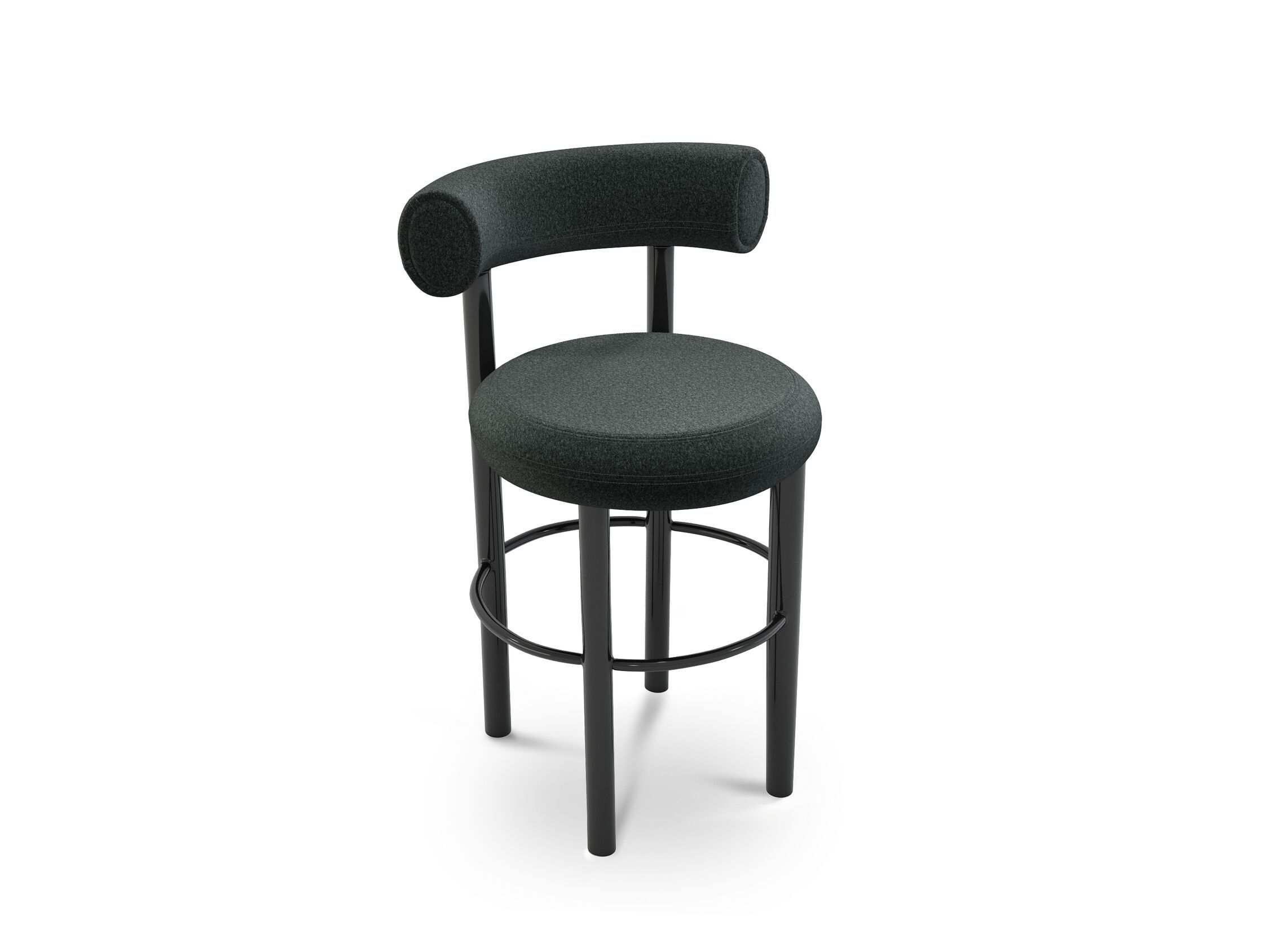 Высокий металлический табурет с тканевой подкладкой Tom Dixon Fat ARCH-00066886 - Вид №4