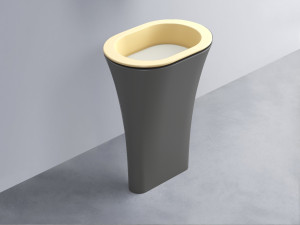 AMLA65-CN+AMPILO-TL+AMCOLO-CM Раковина Amedeo Ovale отдельностоящая cielo Enjoy + Amedeo