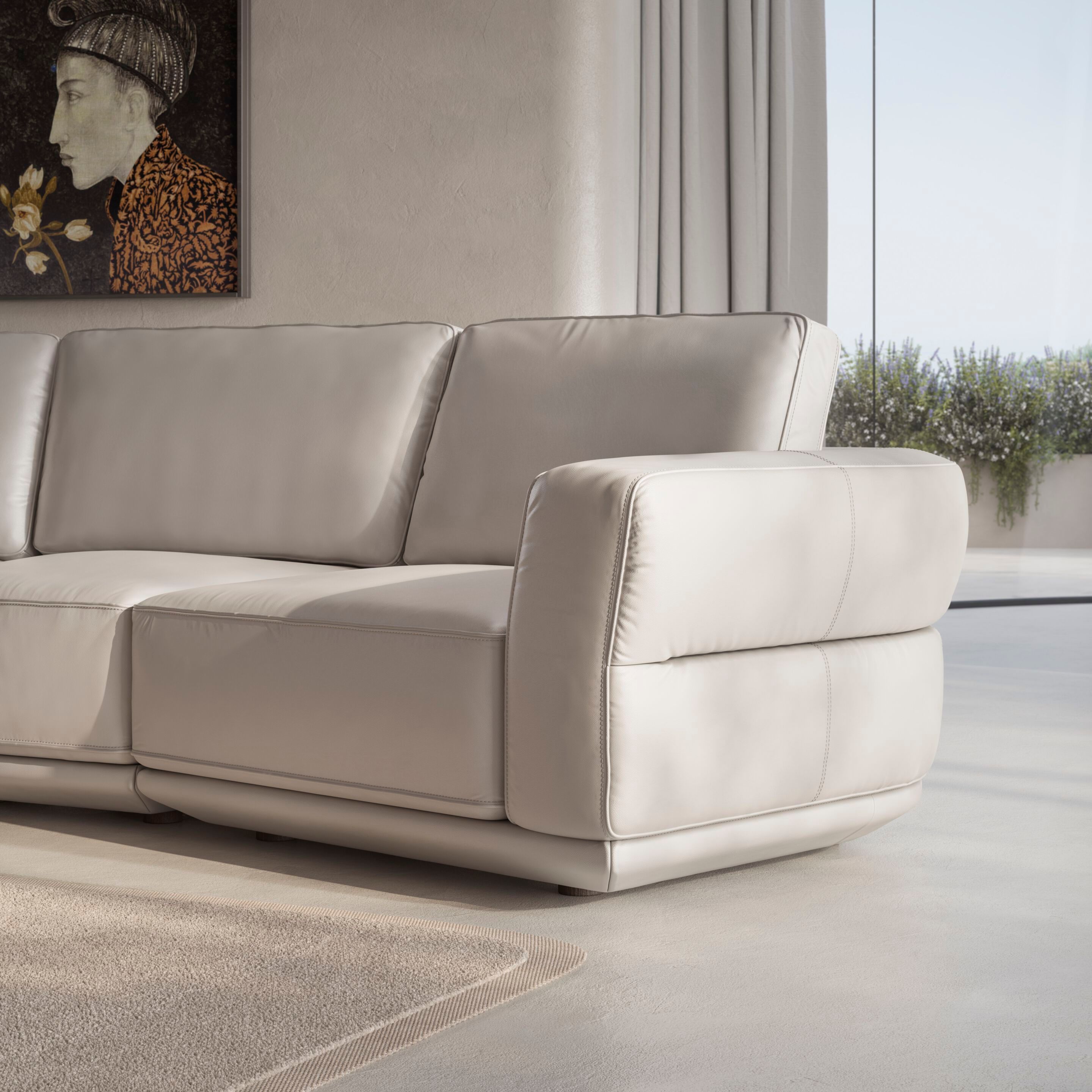 Кожаный модульный диван Natuzzi Italia Habita ARCH-00090483 - Вид №2