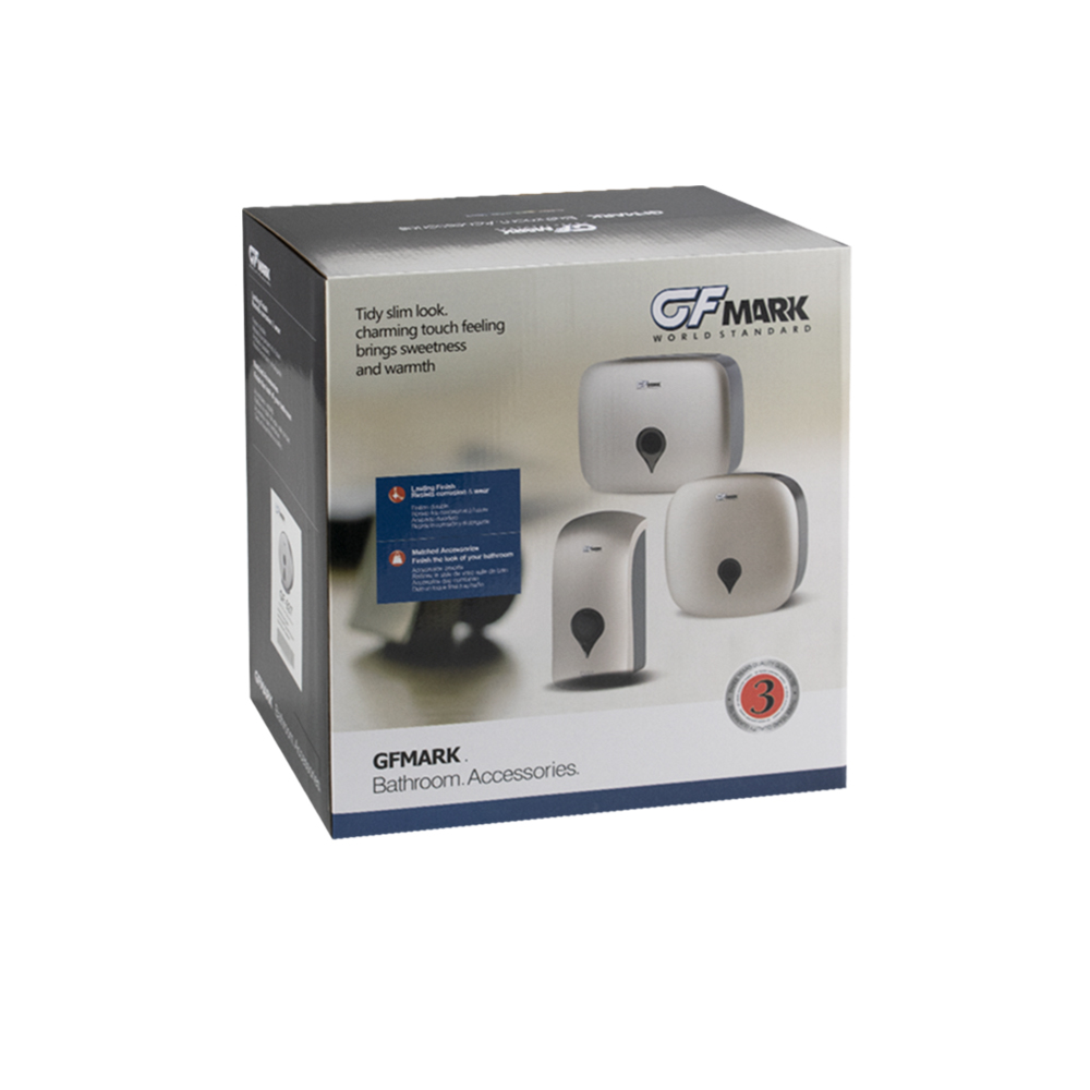 GFmark - Диспенсер для туалетной бумаги - барабан, пластиковый, СЕРЫЙ, с глазком, капля с ключем, код: 927  - Вид №5