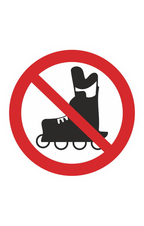 68730 Знак "Вход на роликах запрещен"  Различные знаки для общественных мест размер 100 х 100 мм Спецодежда 