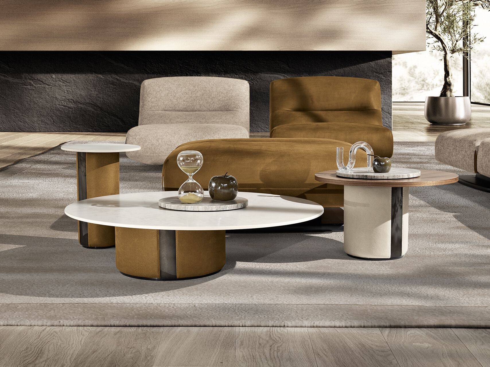 Деревянный круглый журнальный столик Max Divani KRISA ARCH-00039018 - Вид №2