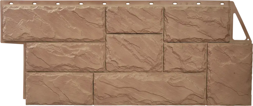 Фасадная панель FineBer Камень крупный в терракотовом оттенке 14380243