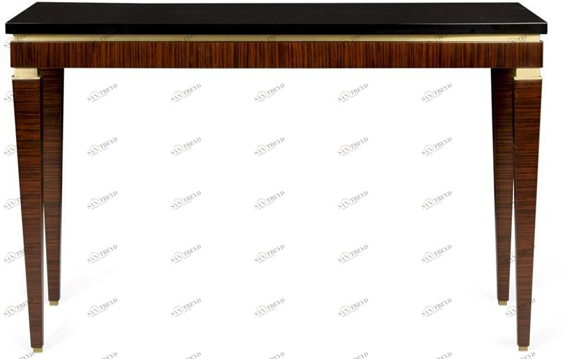 JOSÉ LEITE DE CASTRO Прямоугольная консоль из черного дерева и гранита  12005813 