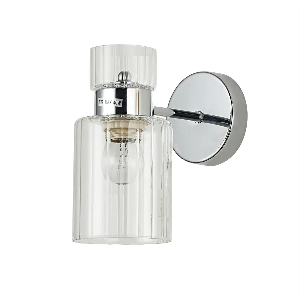 Schaffner Gino — настенный светильник с хромированным основанием и стеклянным плафоном 89426419 STLM-1568675 - Вид №2