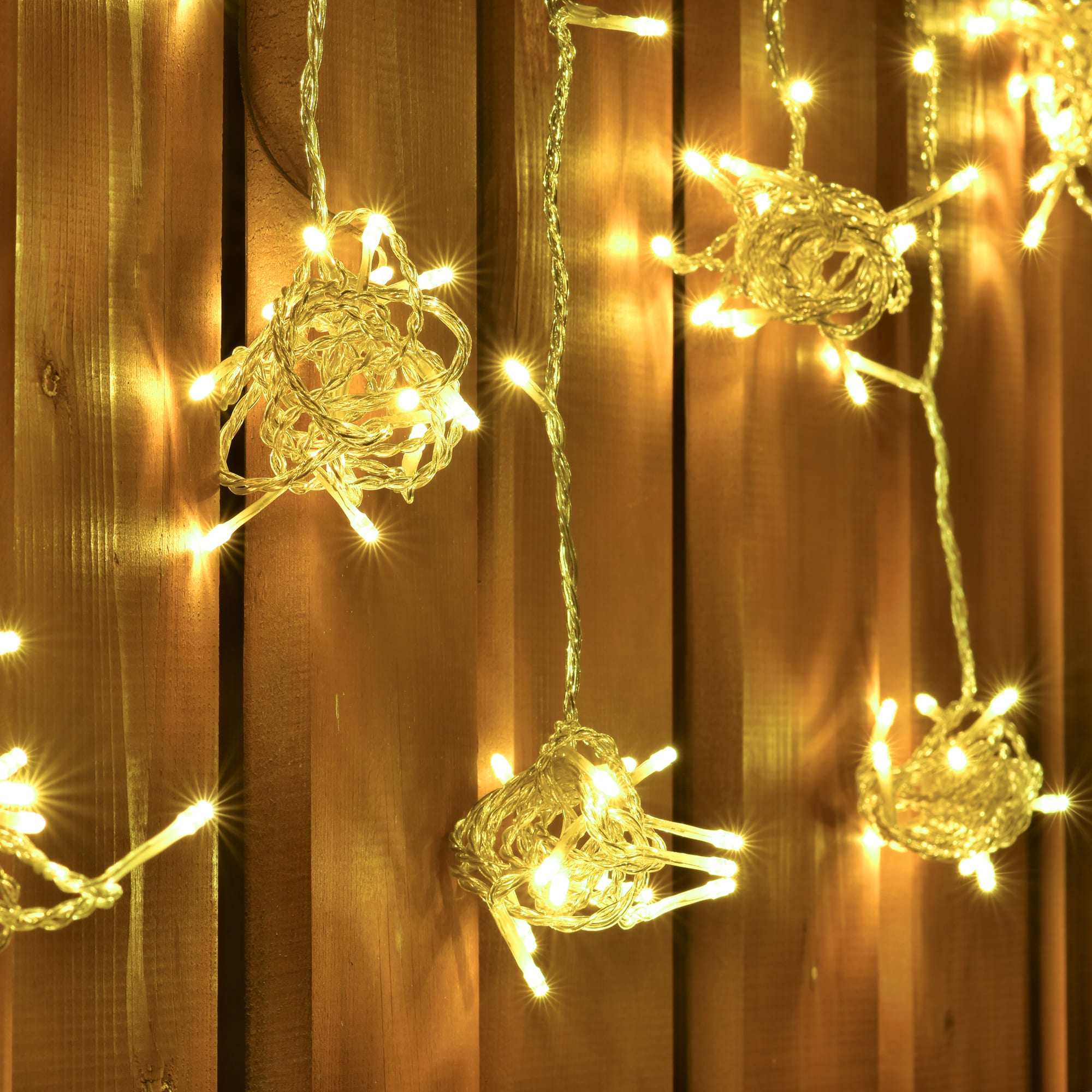 82341998 Электрогирлянда наружная «Занавес» 1x2 м 96 LED тёплый белый Santreyd  - Вид №6