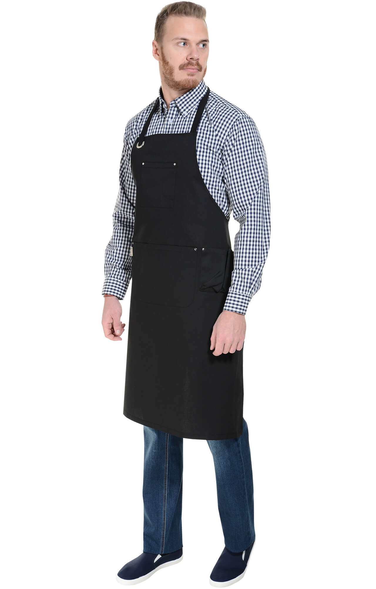 59985 Фартук  с нагрудником, цвет black RICON  Одежда для официантов  размер  - Вид №10