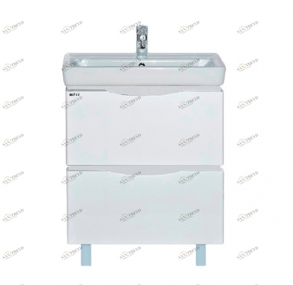 Тумба Венера-70 с 2 ящ. белая с раков. меб. Дрея Q70 MISTY 2312179