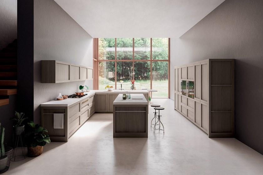 GD Arredamenti Модульная кухня с островом и полуостровом Legno vivo 2.6 sun-id-1348849 - Вид №1