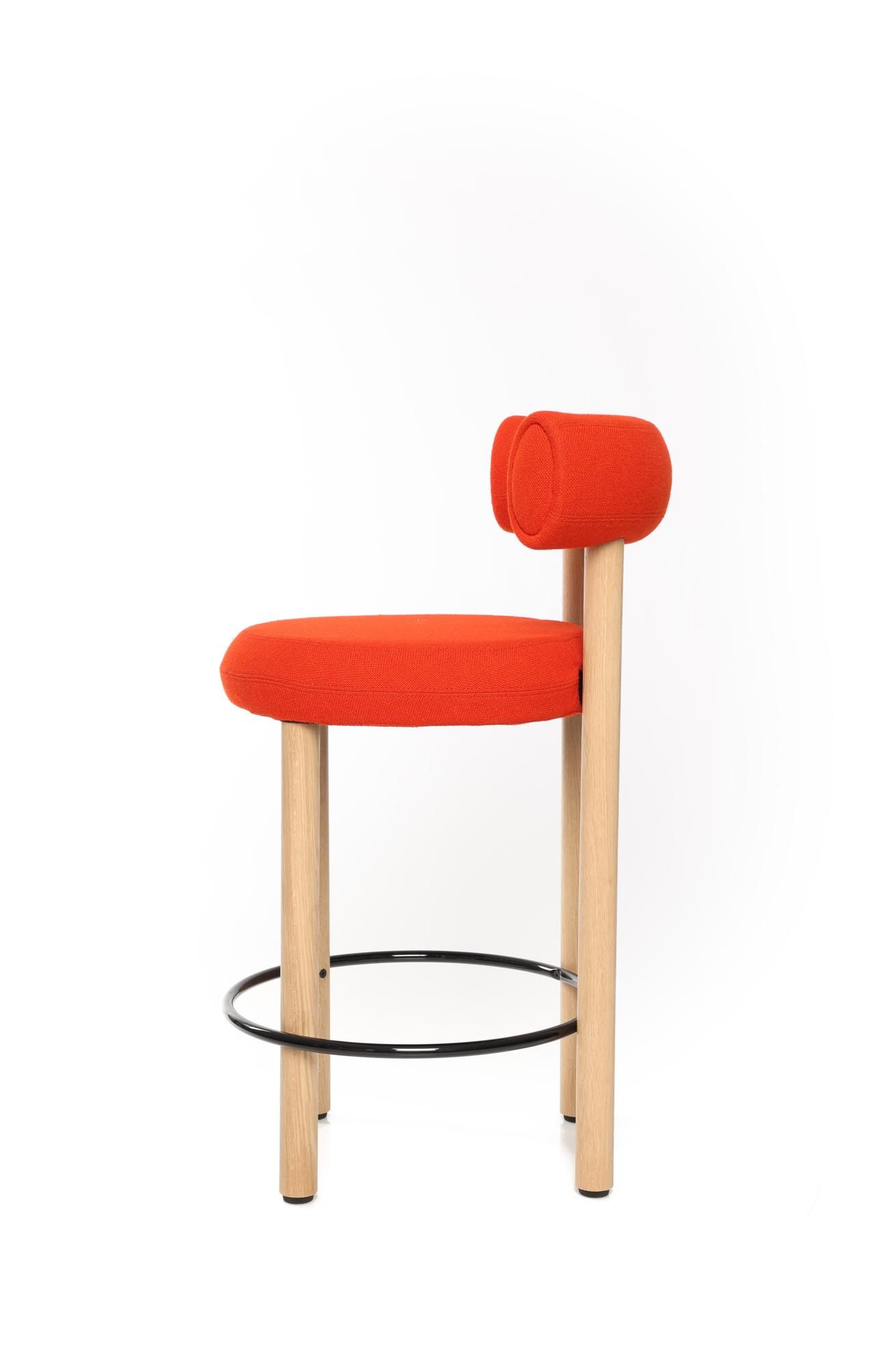 Высокий деревянный стул с тканевой подкладкой Tom Dixon Fat ARCH-00130395 - Вид №6