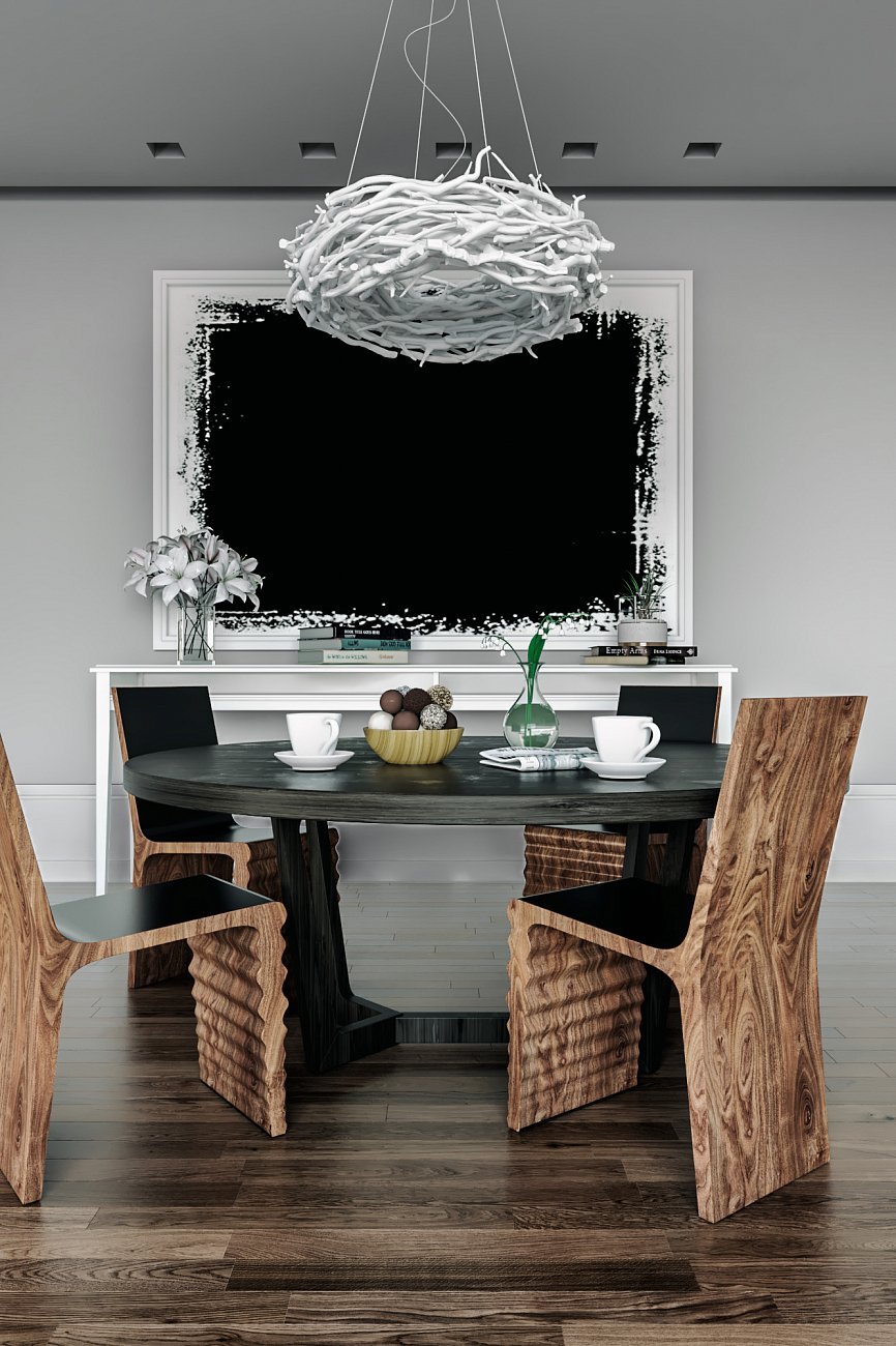 Стул деревянный 85х57 см сапеле Wave 2 ODINGENIY ДИЗАЙНЕРСКИЕ 178401 Оранжевый  - Вид №1