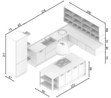 CREO Kitchens Модульная кухня с островом Tablet sun-id-1448973 - Вид №3