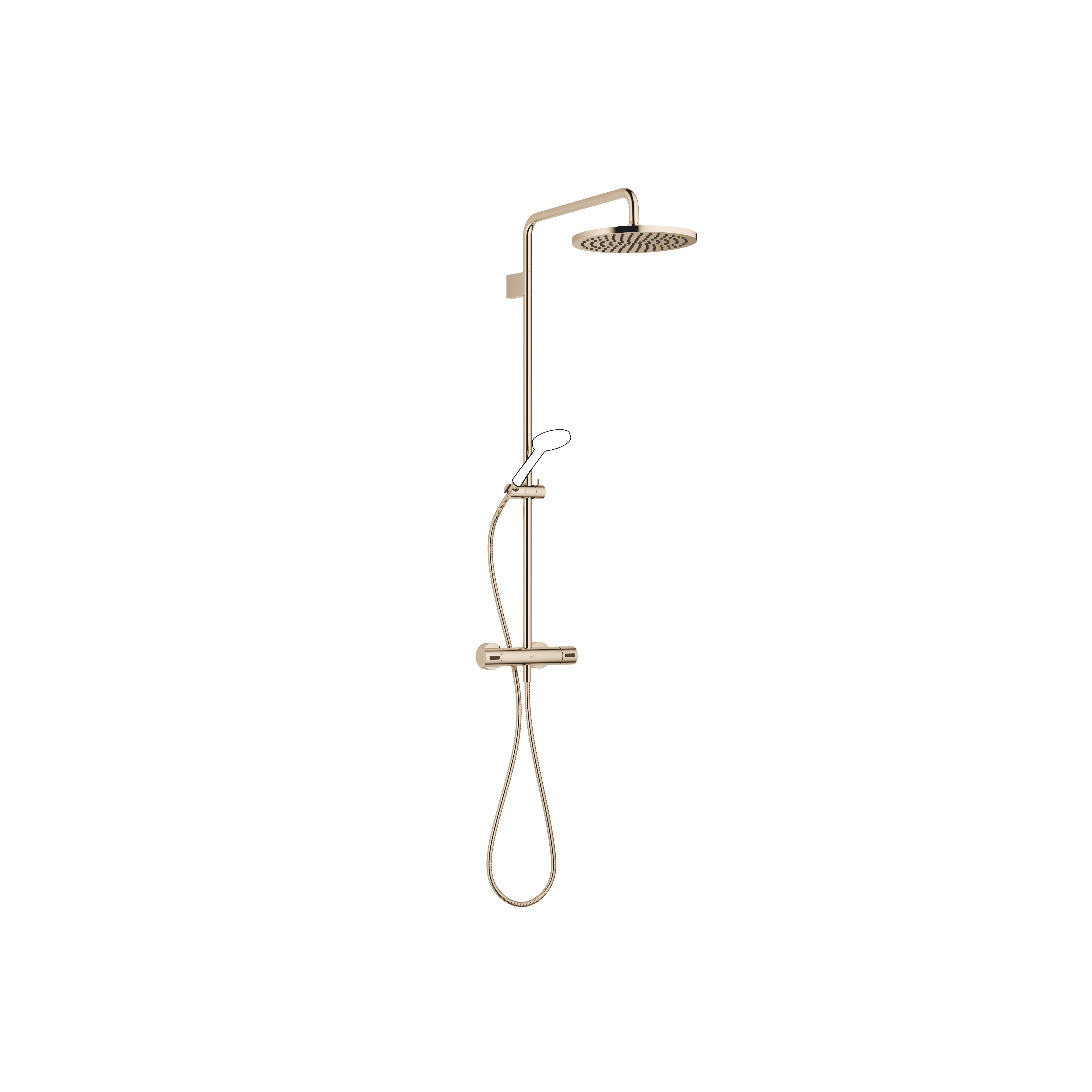 Showerpipe с термостатом для душа без ручного душа - Светлое золото DornBracht 34460979-26