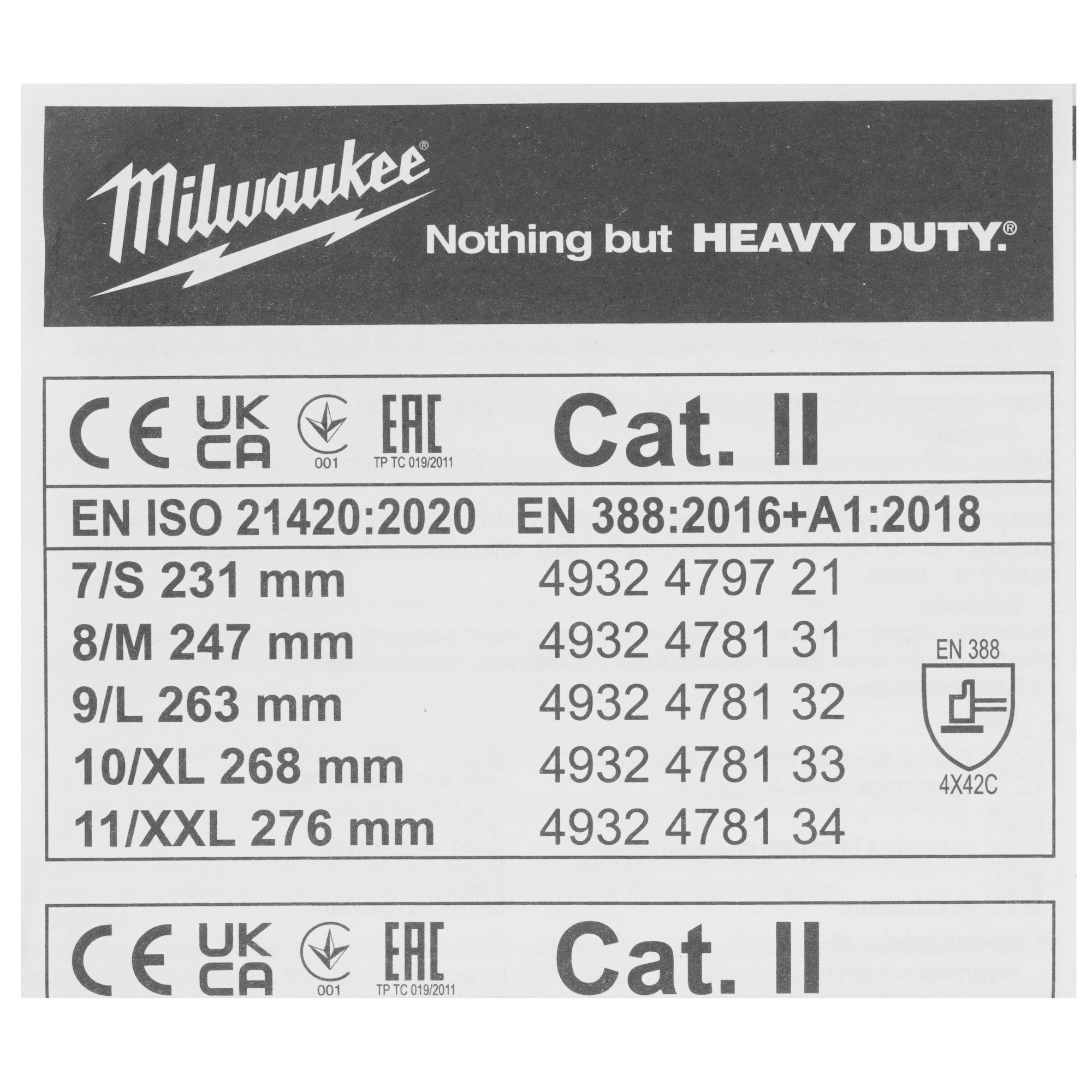 Перчатки трикотажные Milwaukee Hi-Vis Cut level 4/D 10/XL 5478068 STDN-0040149 - Вид №3