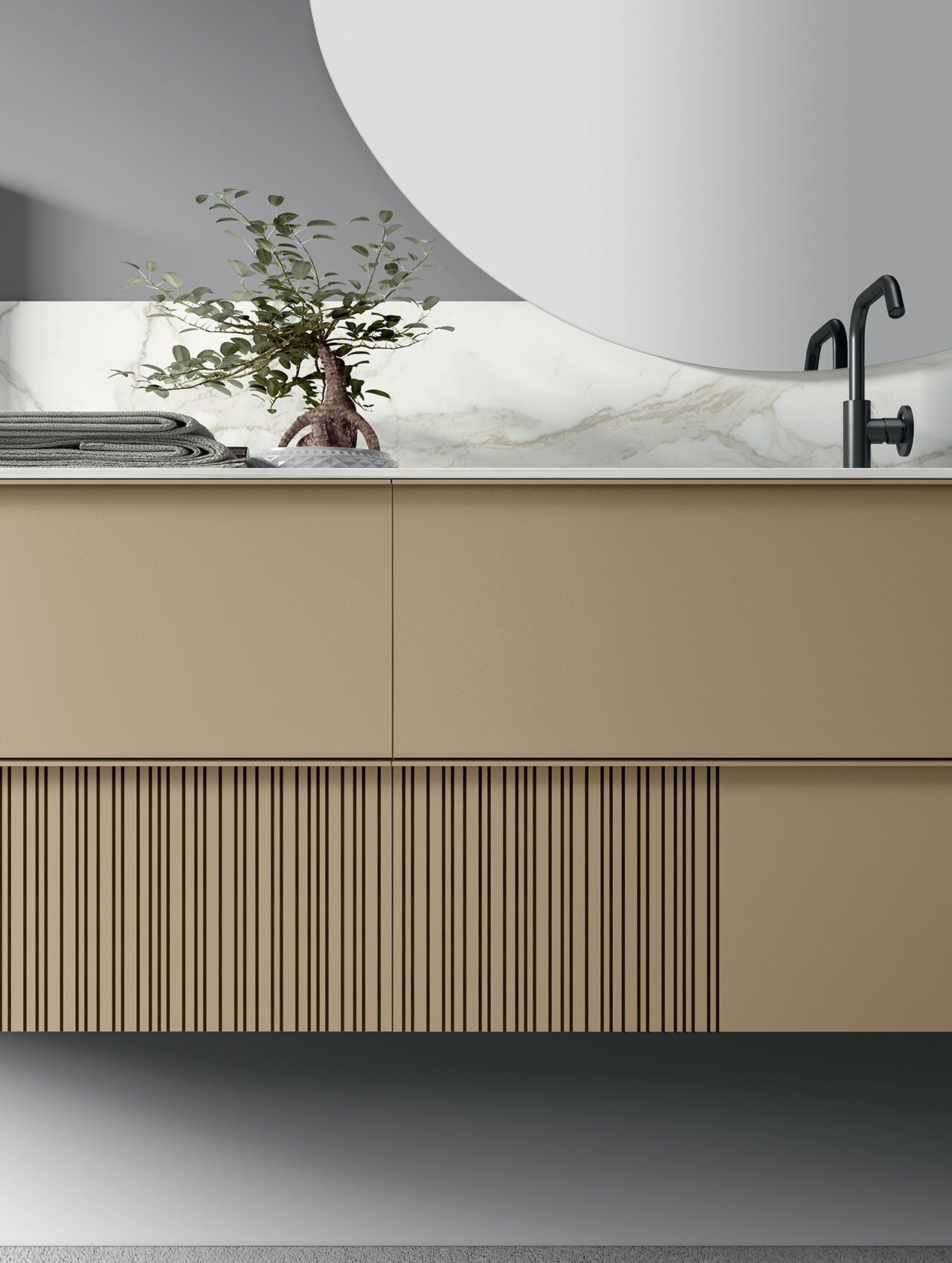 Подвесной умывальник с ящиками ARCOM Pollock текстуры ARCH-00104805 - Вид №2