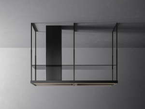 Окрашенная стальная островная вытяжка со встроенным освещением