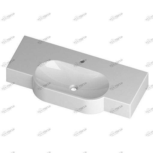 OV10545101 Подвесная раковина настенная овальная Disegno Ceramica  белая 