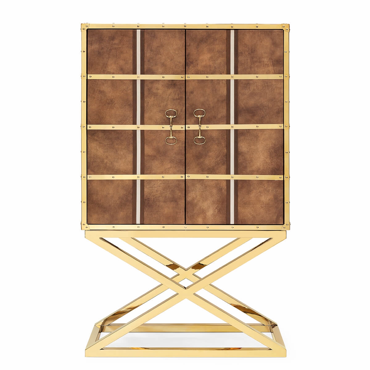 706072-A1 ABHIKA ШКАФ MASSY H180 108X48 SILVER/BROWN  - Вид №1