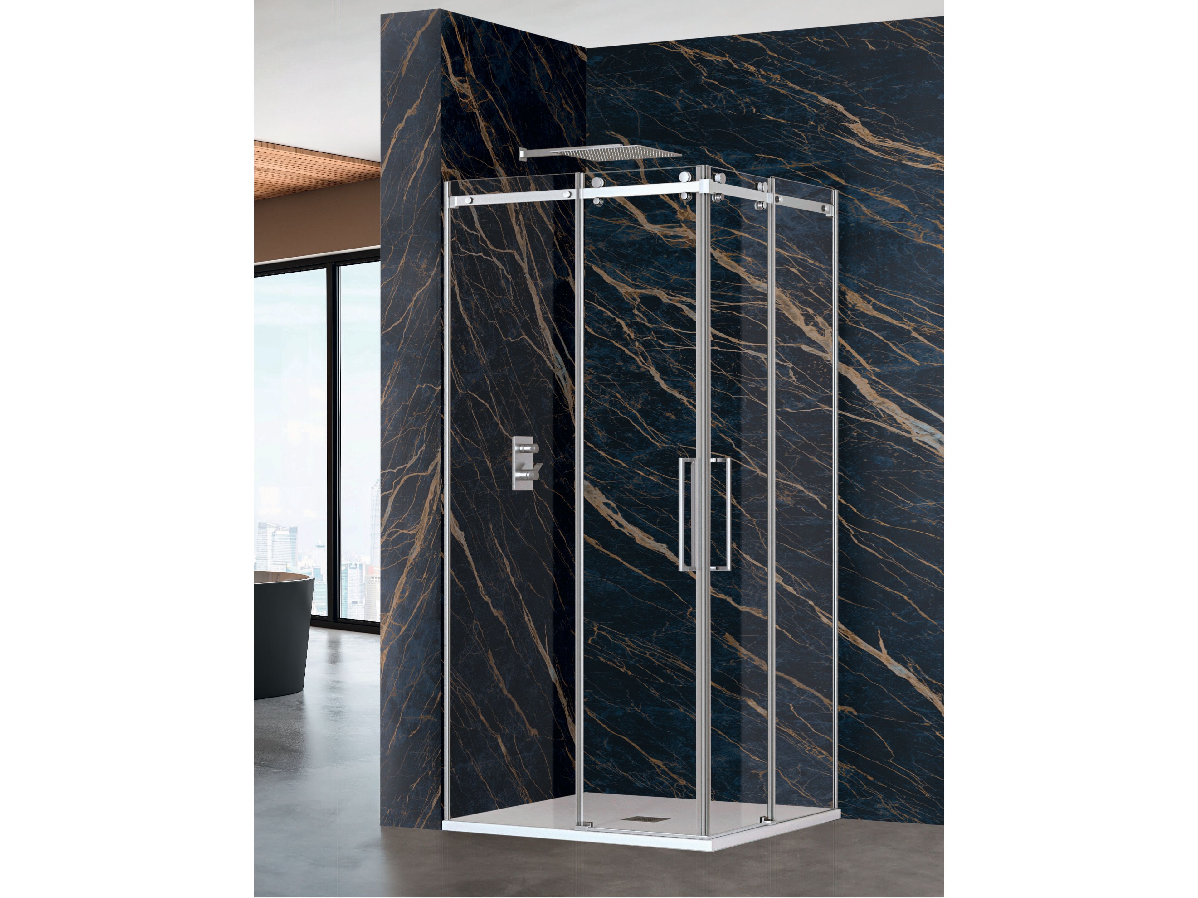 Угловая душевая кабина с раздвижной дверью Metidea Elegant ARCH-00066331