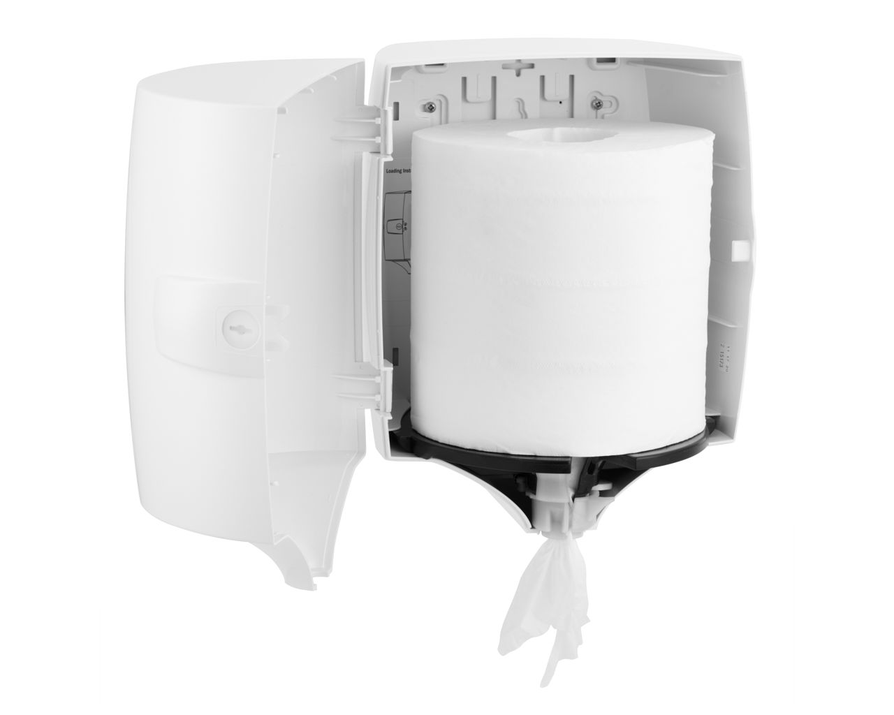 CEB701 Контейнер для сложенных полотенец ONE CENTER PULL, пластик АБС, белый Merida  - Вид №6