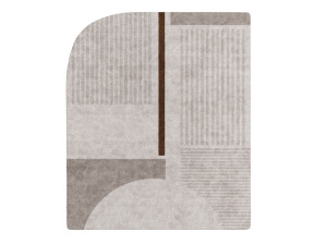 Ковер ручной работы из шерсти с геометрическим рисунком