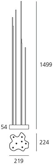 Artemide Современный пластиковый светодиодный уличный торшер sun-id-1463919 - Вид №3