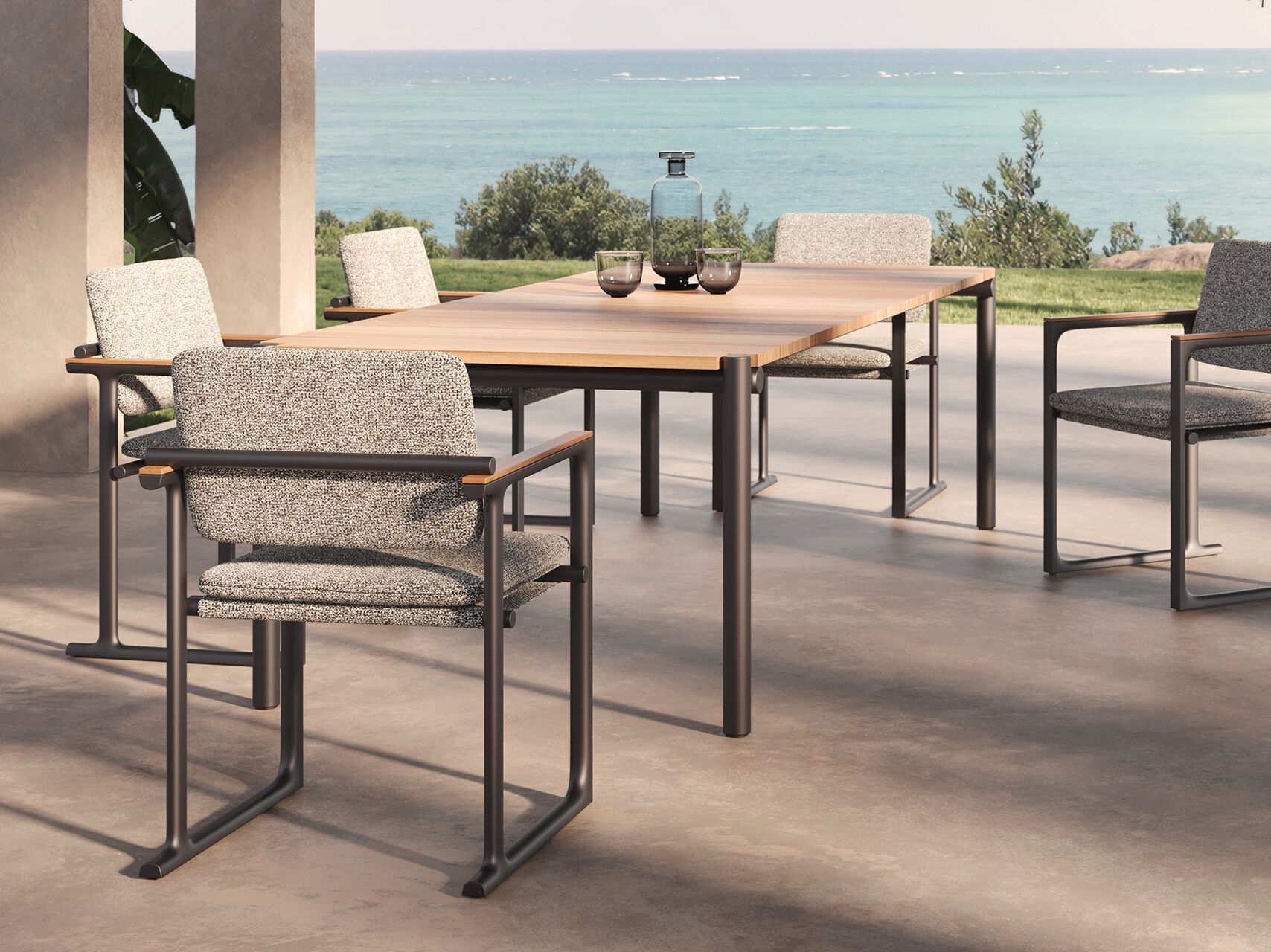 Прямоугольный садовый стол из тикового дерева Vondom Тулум ARCH-00081543 - Вид №3