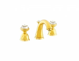 051201.E00.50 Раковина с тремя отверстиями и кристаллами Swarovski Яркий хром