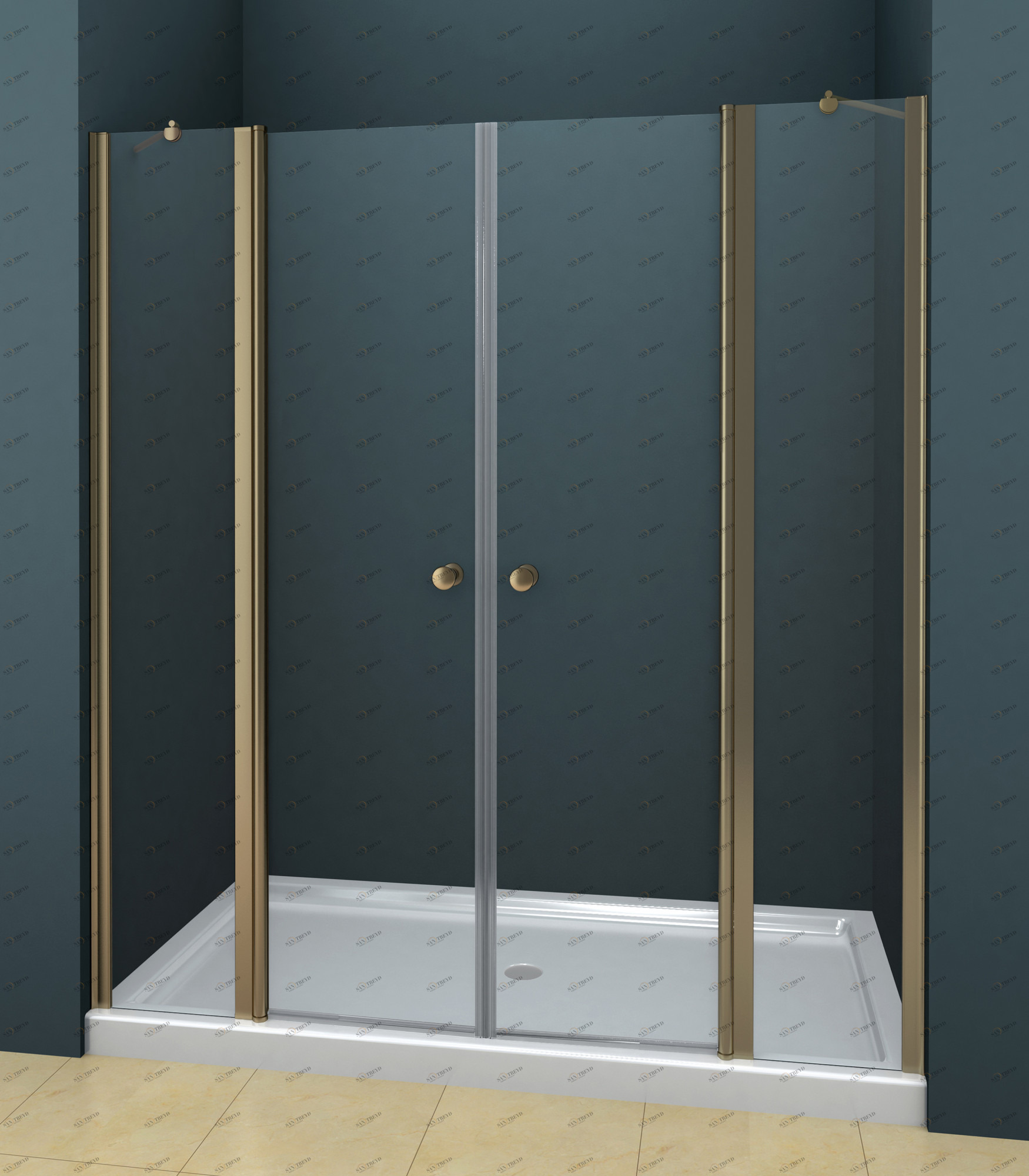 Душевая дверь в нишу CEZARES ROYAL PALACE-A-B-22-180-C-Br