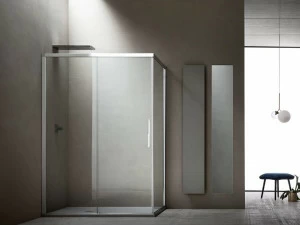 ARBLU Прямоугольная угловая душевая кабина с раздвижной дверцей Sirio