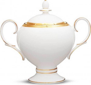 32094 Noritake Сахарница Noritake "Рочель,золотой кант" 300мл Фарфор костяной