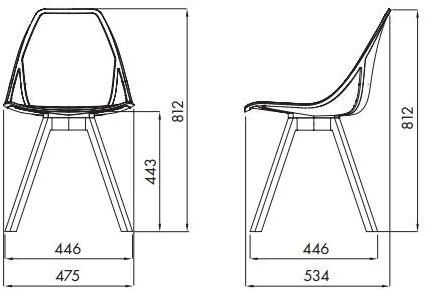 ALMA DESIGN Стул полипропиленовый X chair 1083 - Вид №5
