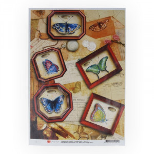 01491 Декупажная карта 21 x 29.7 см СК "Натюрморт с часами мини" Чип-Арт