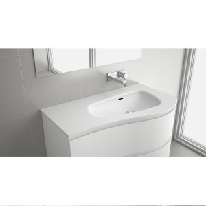 87597 SALGAR Раковина MAM 900 Тумба на левой твердой поверхности без сифона для бутылок и отходов без крана 910 x 12 x 510 мм