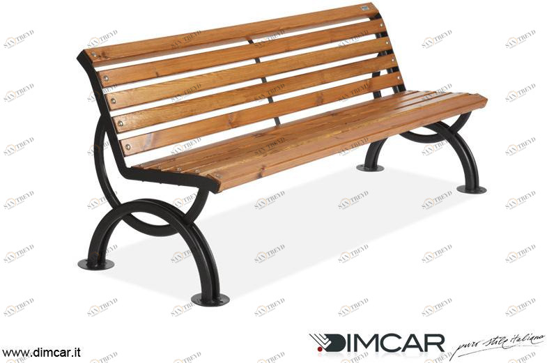 DIMCAR Металлическая скамейка в классическом стиле со спинкой City sun-id-1423496