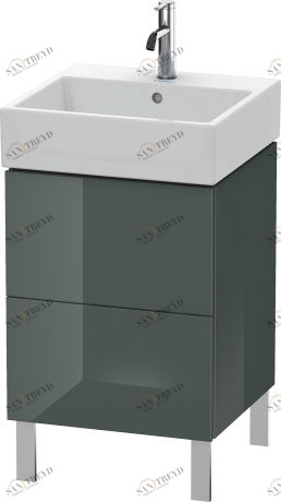LC677403838 Тумбочка напольная L-Cube #LC6774 484 x 459 мм Доломитово-серый глянцевый лак Duravit