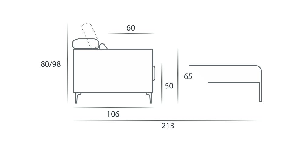 Диваны Divano 2 Posti Maxi Spaziorelaxitalia  Brando Letto Brando Letto Divano 2 Posti Maxi - Вид №4