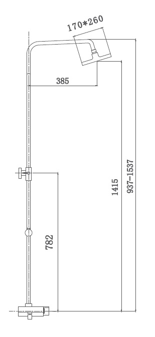 HB2419 Душевая система , хром Haiba  - Вид №2