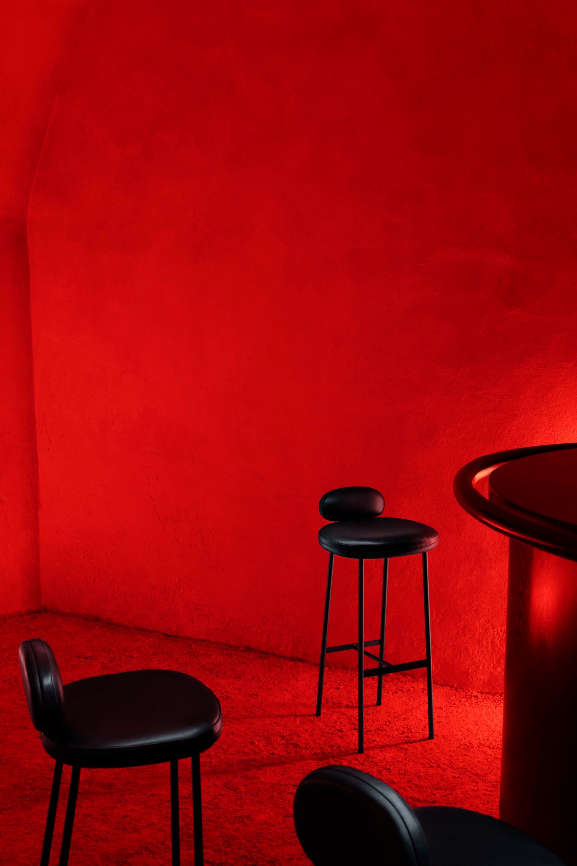 Высокий кожаный стул Living Divani Pebble ARCH-00005562 - Вид №3