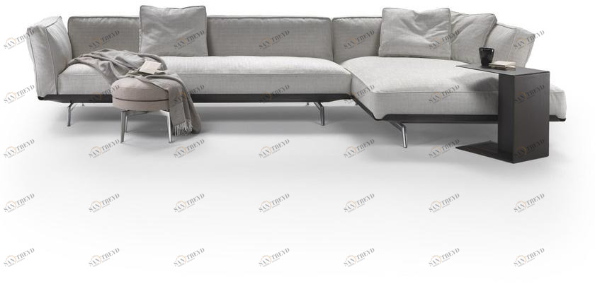 Flexform Модульный тканевый диван с шезлонгом Este sun-id-1502471