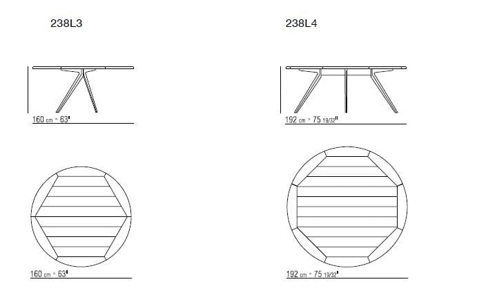 Круглый садовый стол в ироко Flexform ARCH-00137448 - Вид №5