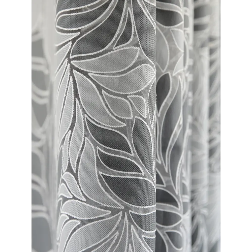 Тюль на ленте Флоранс 250x260 см цвет серо-белый MIAMOZA STLM-2132924 - Вид №1