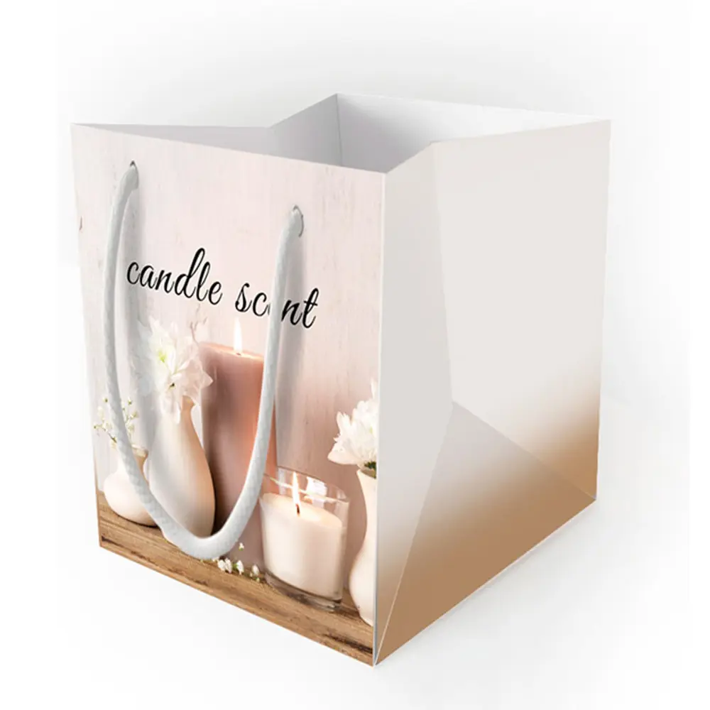 Пакет подарочный Симфония Аромат свечей 13x11x11 см цвет белый STLM-2061674