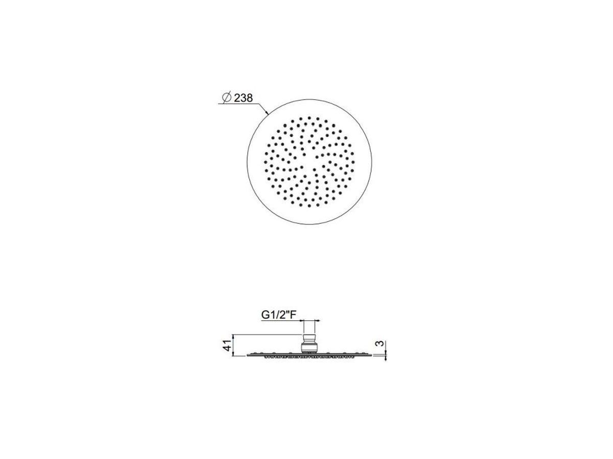 Одиночная душевая головка CARIMALI SOFFIONE MYSLIM TONDO INOX ISPEZIONABILE ARCH-00020389