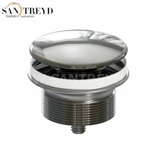 FL024CR Донный клапан с накладкой из керамики для раковин без перелива Globo 7 см хромированный Globo ACCESSORIES Италия