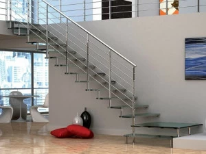 MOBIROLO Г-образная консольная лестница из стекла