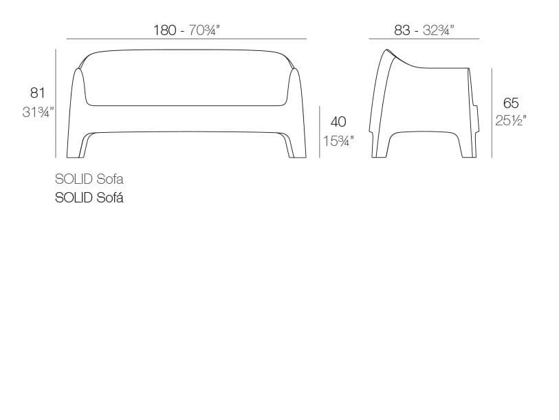Полипропиленовый диван Vondom ARCH-00144825 - Вид №9